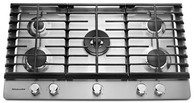 36u0027u0027 5-Burner Gas Cooktop (KCGS556ESS) | kitchenaid®
