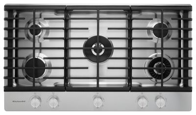 36u0027u0027 5-Burner Gas Cooktop with Griddle (KCGS956ESS) | kitchenaid®